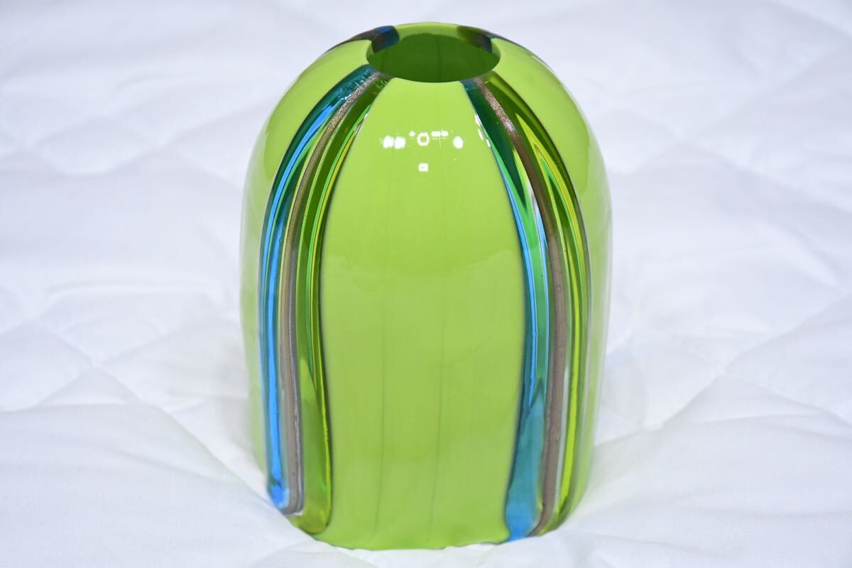 EIK80 展示品 IDC大塚家具 ムラノガラス CLAピスタチオ イタリア製 ヴェネチアンガラス ペンダントライト LED ムラーノガラスセード ランプ_画像5