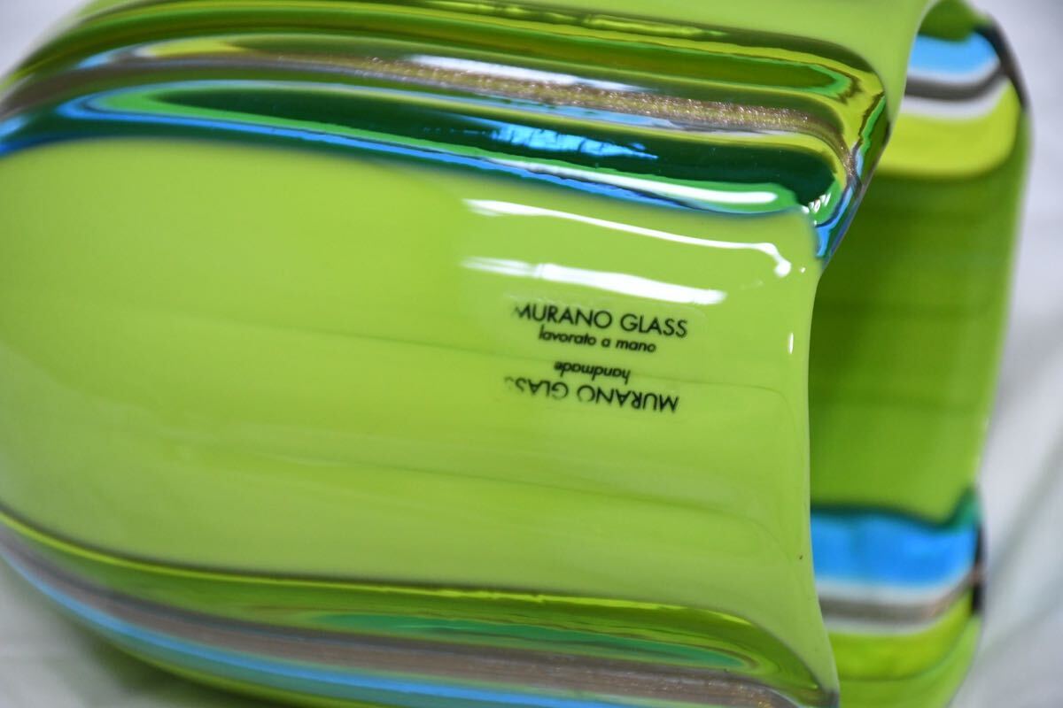 EIK80 展示品 IDC大塚家具 ムラノガラス CLAピスタチオ イタリア製 ヴェネチアンガラス ペンダントライト LED ムラーノガラスセード ランプ_画像6