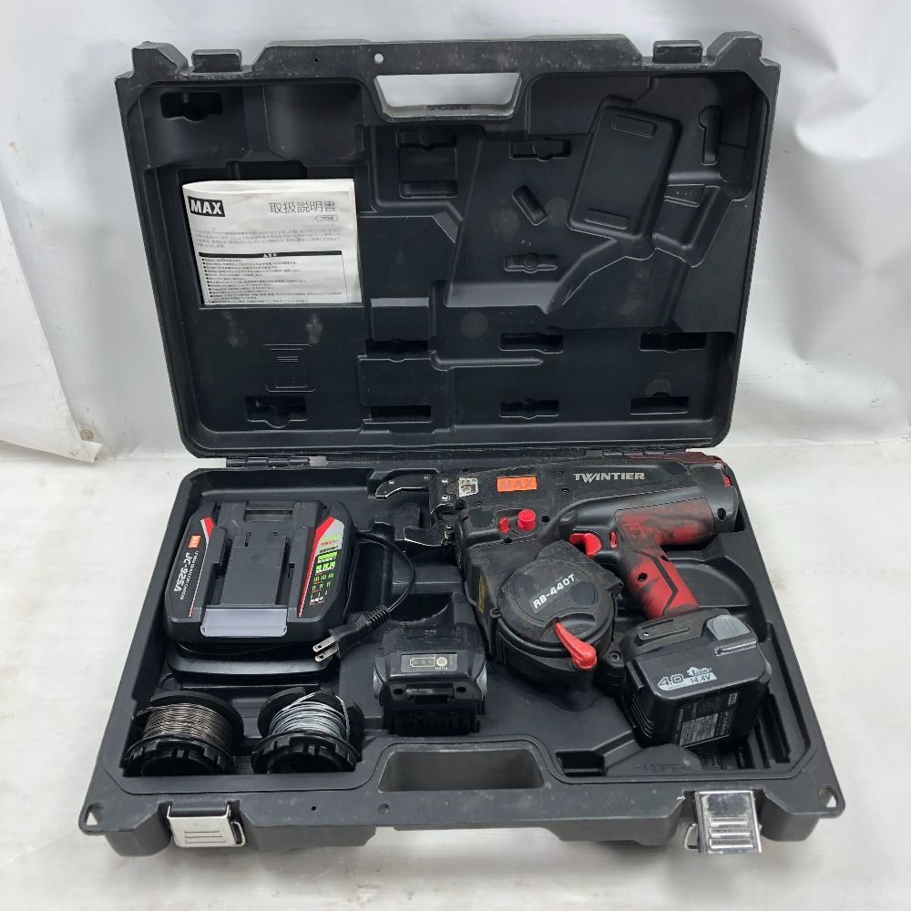 MAX マックス 締め付け工具 リバータイア 充電器・充電池2個・ケース付 RB-440T-B2CA/1440A ブラック_画像1