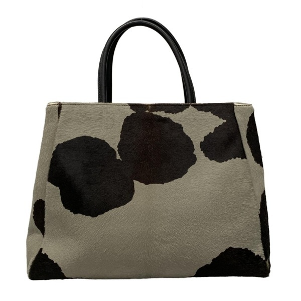 フェンディ FENDI ハンドバッグ 8BH250 トゥージュール レザー グレー×ダークブラウン×黒 バッグ_画像3