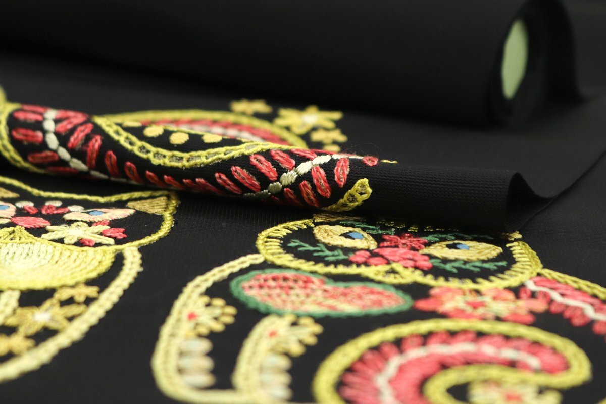 和遊館 ONK2597 京都 コマキ 刺繍 九寸 名古屋帯 猫_画像3