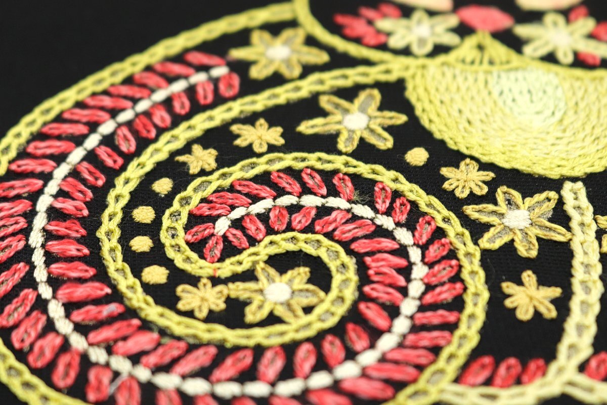 和遊館 ONK2597 京都 コマキ 刺繍 九寸 名古屋帯 猫_画像5