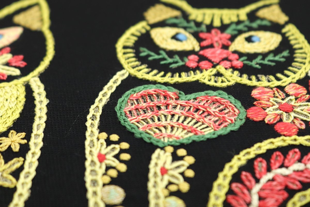 和遊館 ONK2597 京都 コマキ 刺繍 九寸 名古屋帯 猫_画像6