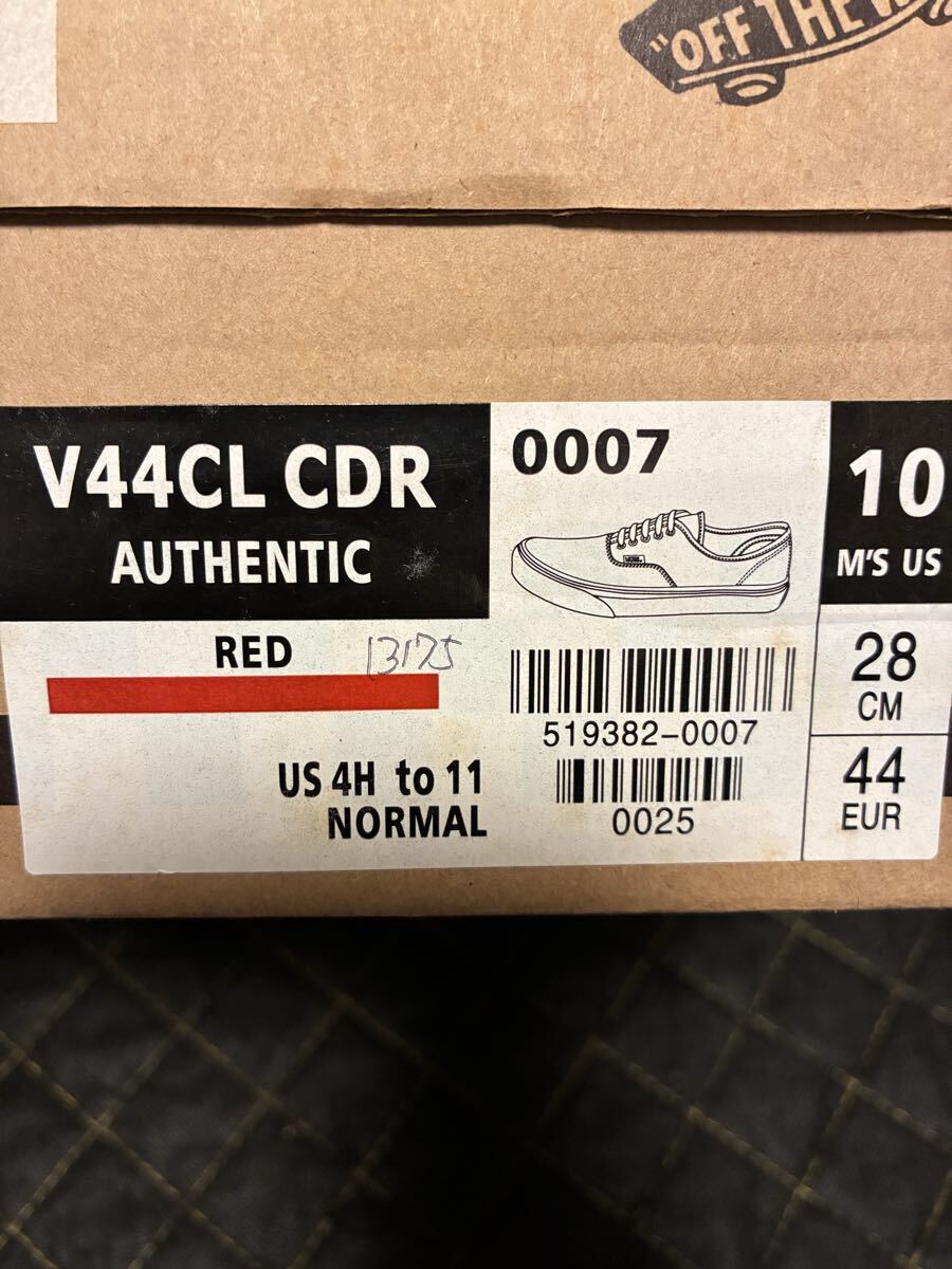★未使用品バンズ オーセンティック28センチ赤　VANS Authentic★送料無料_画像9