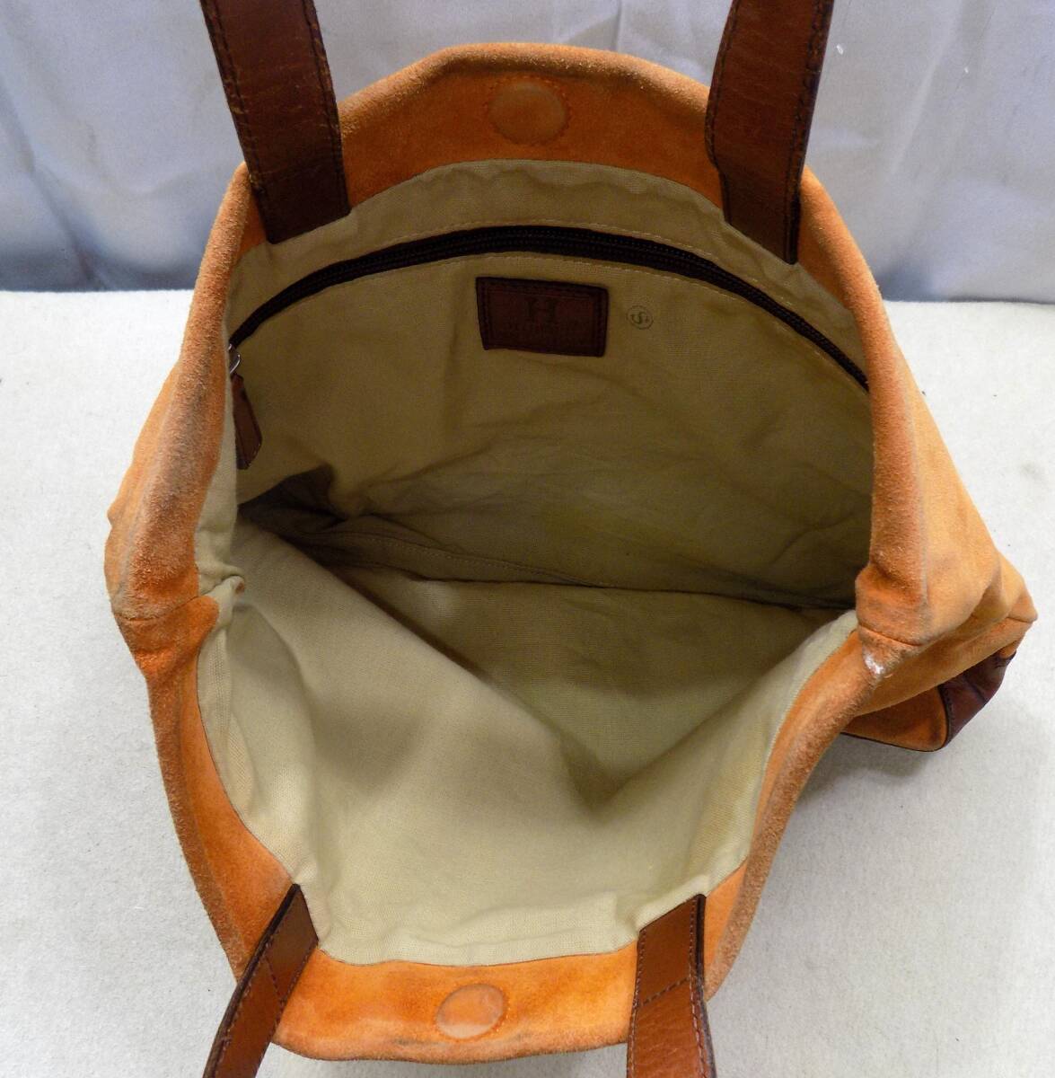 HIROFU ヒロフ　バックスキン＆革　トートバッグ　MADE IN ITALY_画像8