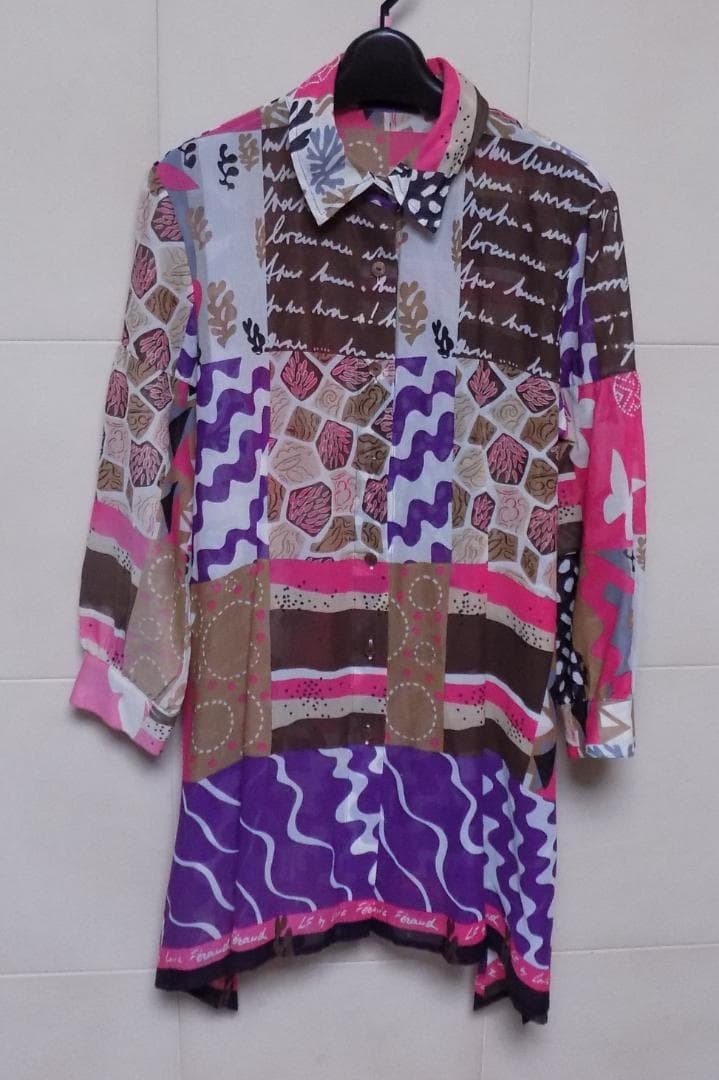 美品 LF BY LOUIS FERAUD　総柄チュニック 38_画像1