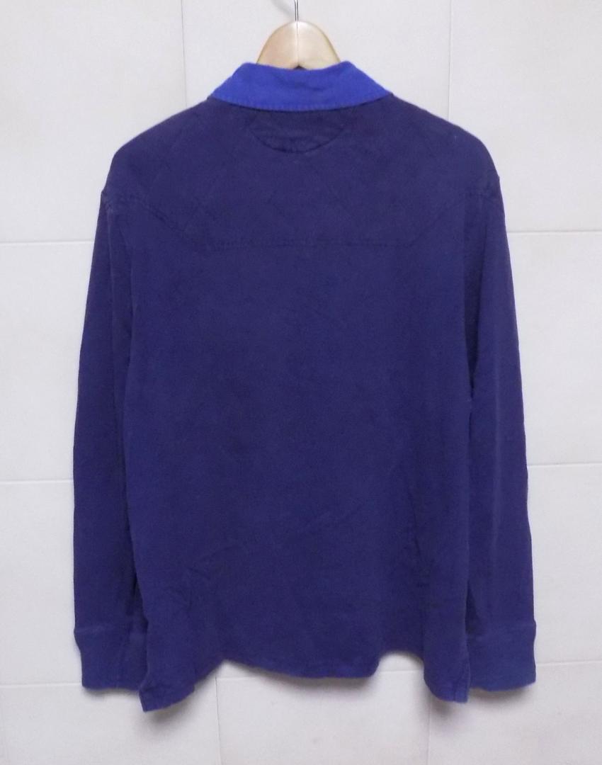 ラルフローレン CUSTOM FIT 左胸にワッペン　紺ポロシャツ XL_画像2