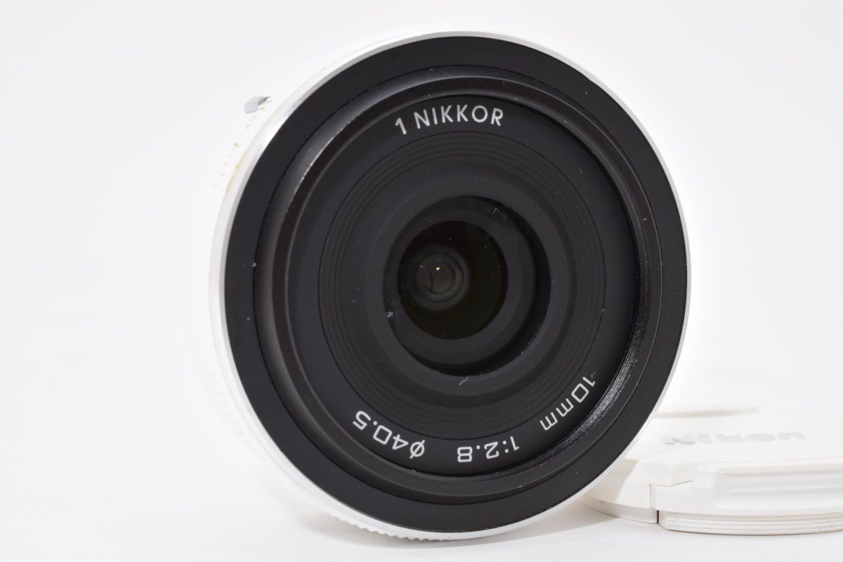 ニコン Nikon 1 NIKKOR 10mm F2.8 ホワイト ★前後キャップ付属★★ LL38#5711_画像4