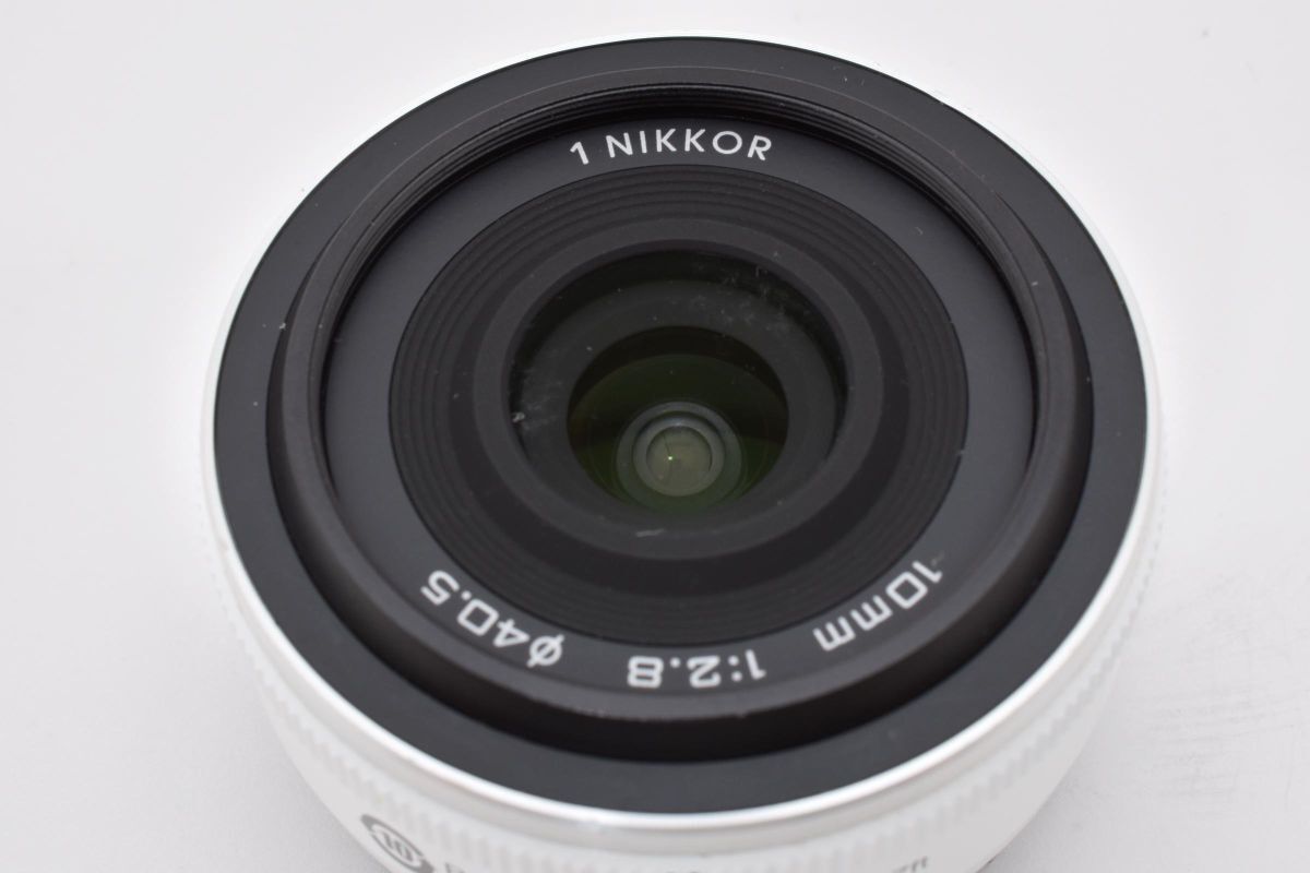 ニコン Nikon 1 NIKKOR 10mm F2.8 ホワイト ★前後キャップ付属★★ LL38#5711_画像10