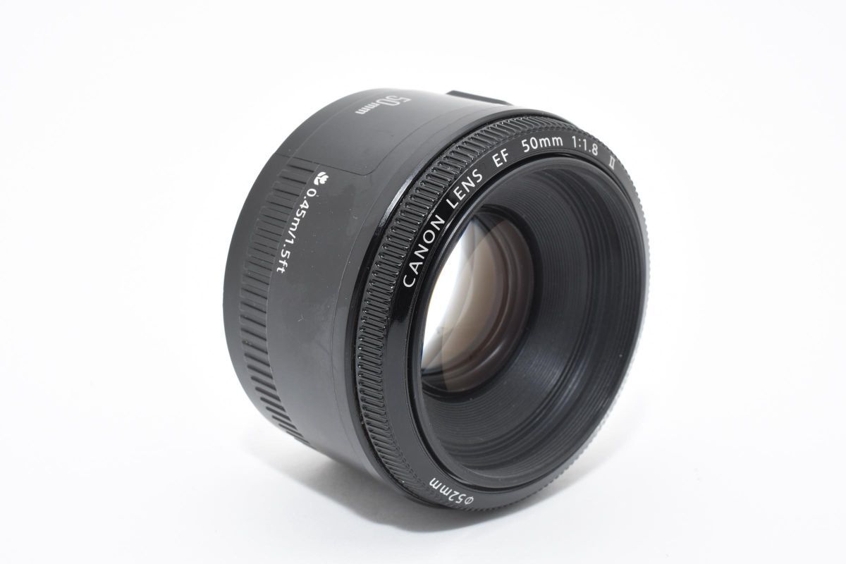 ★良品★キヤノン Canon EF 50mm F1.8 II《前後キャップ付属/動作品》★ LL22#5768_画像3