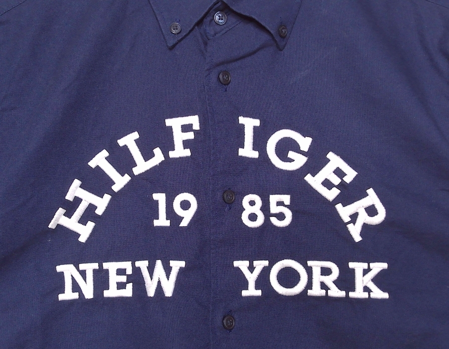 即決 TOMMY HILFIGER / 刺繍BDシャツ : SIZE=M _画像3