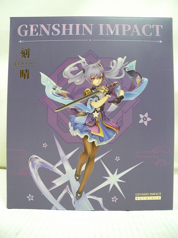 HK7009★APEX エーペックス 原神 刻晴 霆霓快雨Ver. 1/7スケール フィギュア ※汚れ/保管臭有/状態未チェック 現状渡し【ジャンク】_画像5