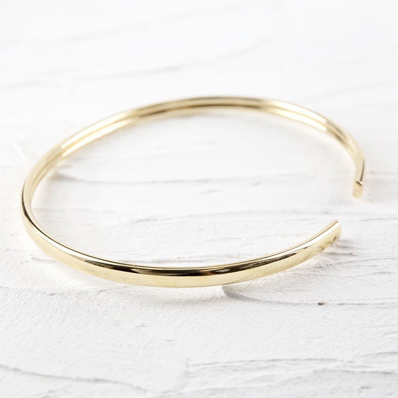 18金 メンズ バングル ブレスレット ゴールド 18k イエローゴールドk18 シンプル 地金 細身 男性 送料無料 人気 セール SALE_画像2