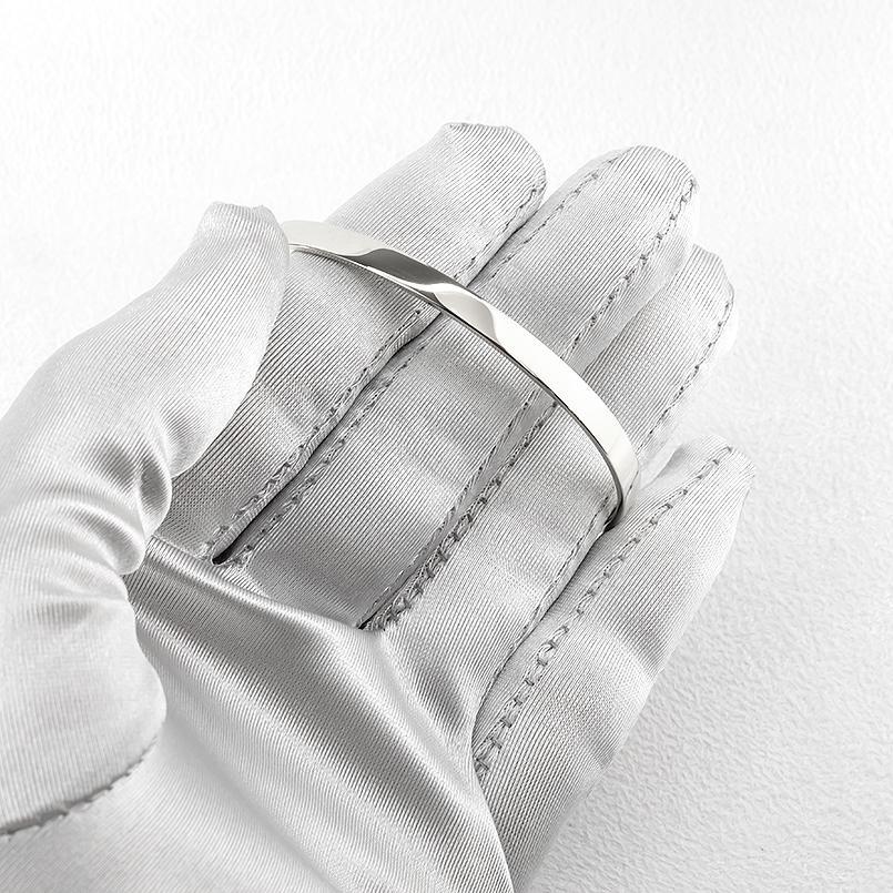 シルバー バングル メンズ 4ミリ幅 ブレスレット sv925 鍛造 男性_画像5