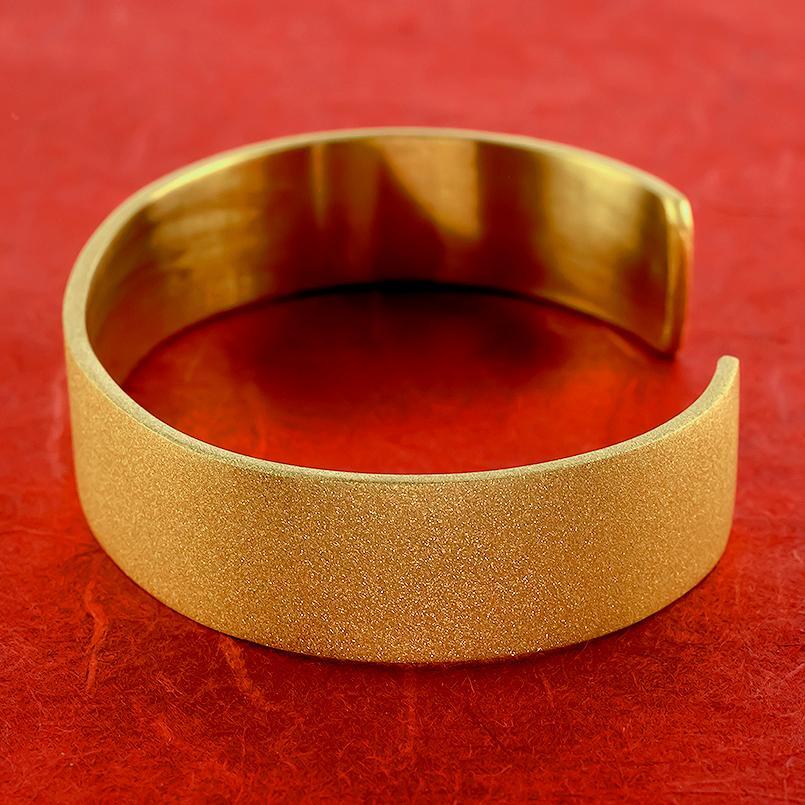 24金 バングル ブレスレット 純金 鍛造 造幣局検定刻印付 メンズ 幅15ミリ 18cm 金 ゴールド 24K k24 ダイヤモンドダスト シンプル_画像9