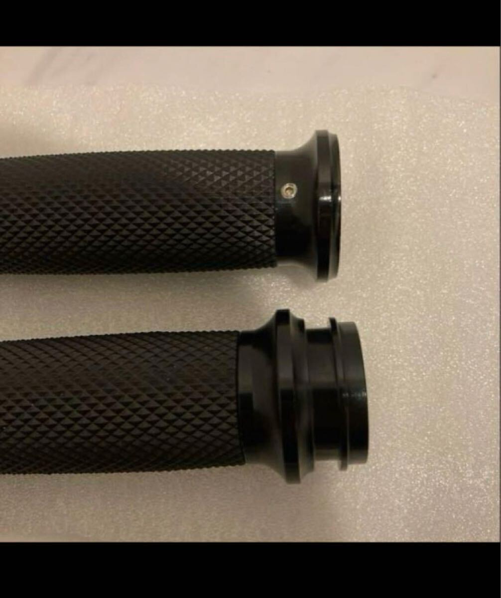 送料無料 即納 ハーレー ハンドル グリップ ツーリング ソフテイル ダイナ スポーツスター バガー 電子スロットル RSD ブラック_画像3