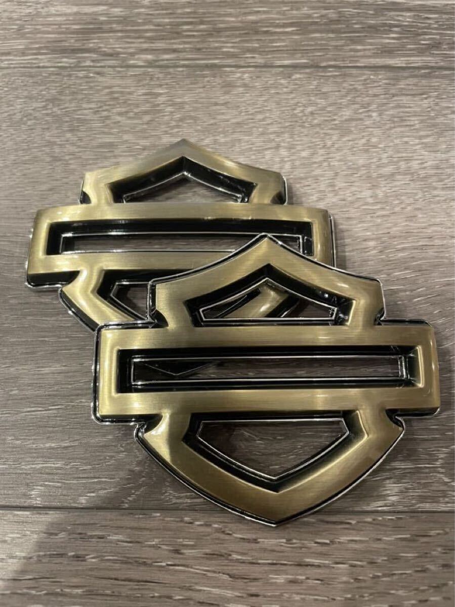 ゴールド×メッキ　送料無料　即納　ハーレー cvo エンブレム ステッカー　タンク　スポーツスター　ツーリング_画像1