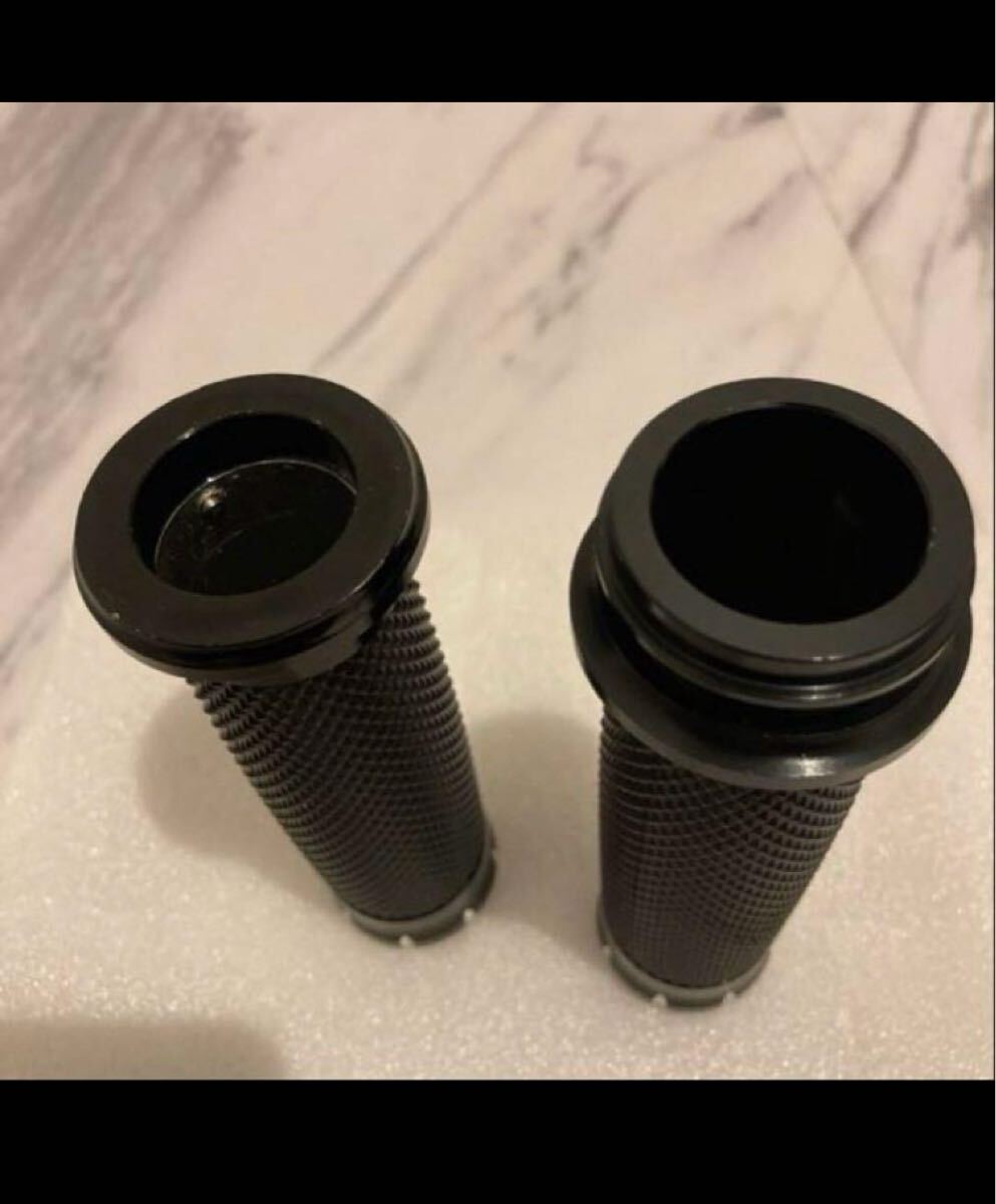 送料無料 即納 ハーレー ハンドル グリップ ツーリング ソフテイル ダイナ スポーツスター バガー 電子スロットル RSD ブラック_画像4