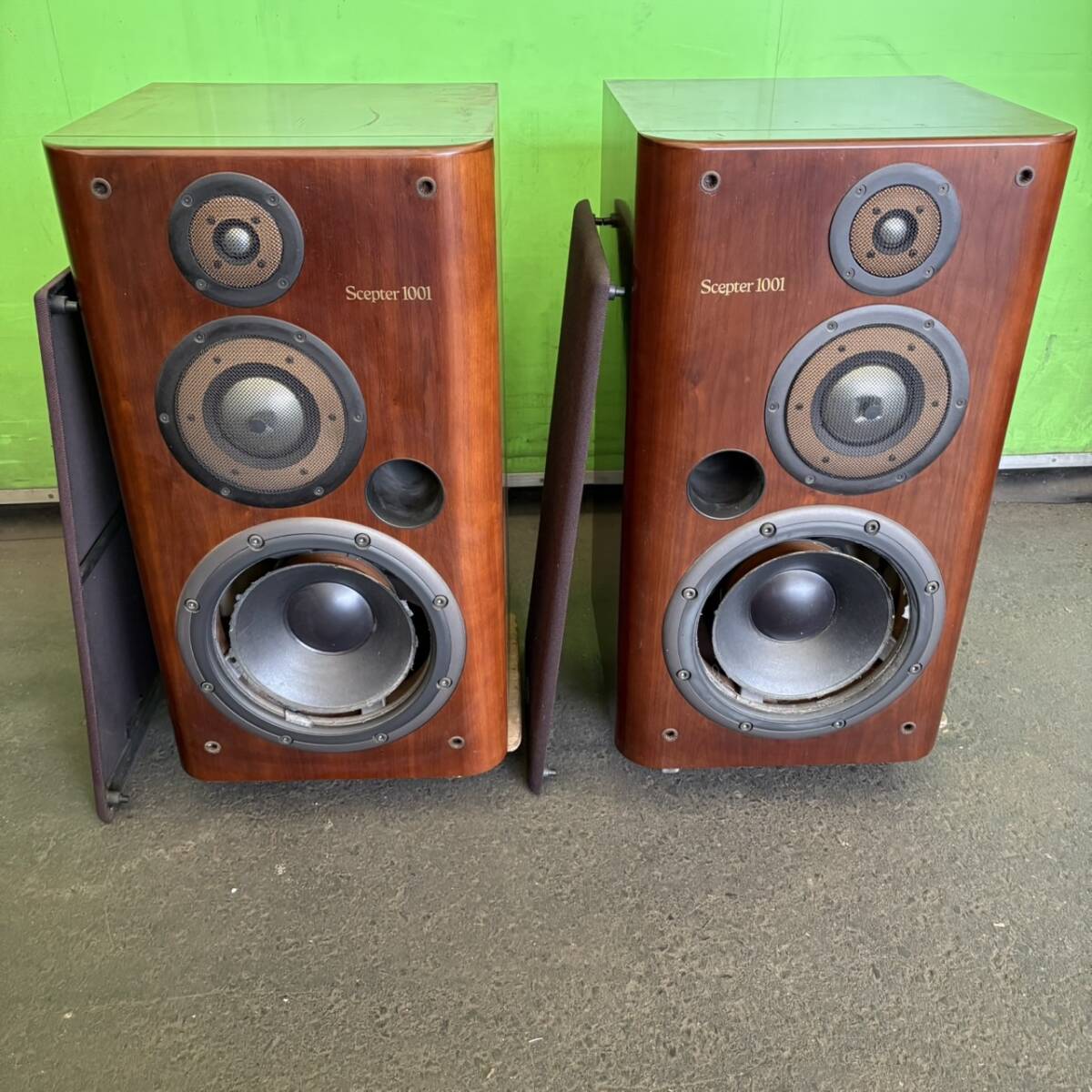 ★C997 ONKYO オンキョー Scepter 1001 onkyo corporation スピーカー 音響機器 アンティーク 中古品 現状品★_画像2