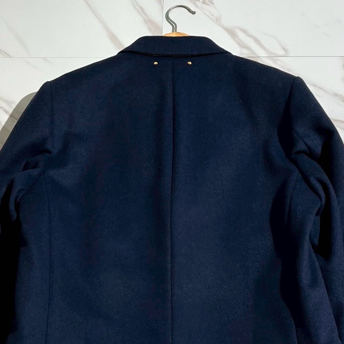 極美品/Lサイズ◎ Paul Smith 【紳士の品格】 ポールスミス 現行タグ チェスターコート ネイビー ロング ウール メンズ アウター 【140】_画像8