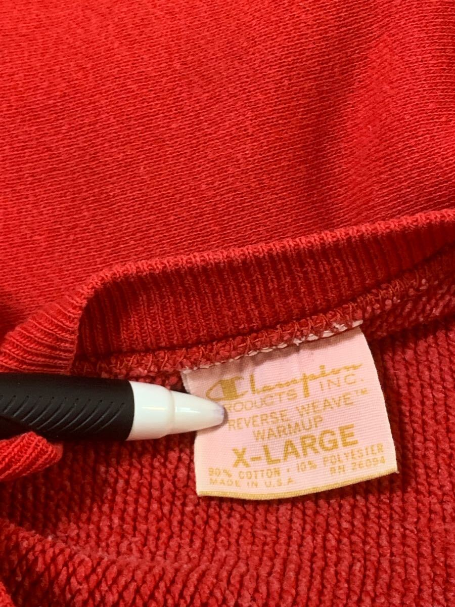 70’s 単色タグ　Champion REVERSE WEAVE スウェット チャンピオン リバースウィーブ 赤_画像4