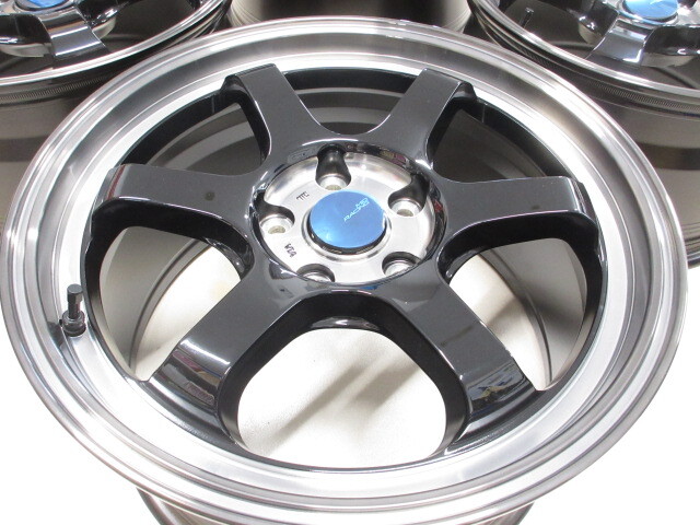 在庫あり MID RACING R06 18インチ 9.5J オフセット+60 5穴 PCD120 ブラッククリアポリッシュ MIDレーシング TE37 レイズ シビック FK8 FL5の画像3