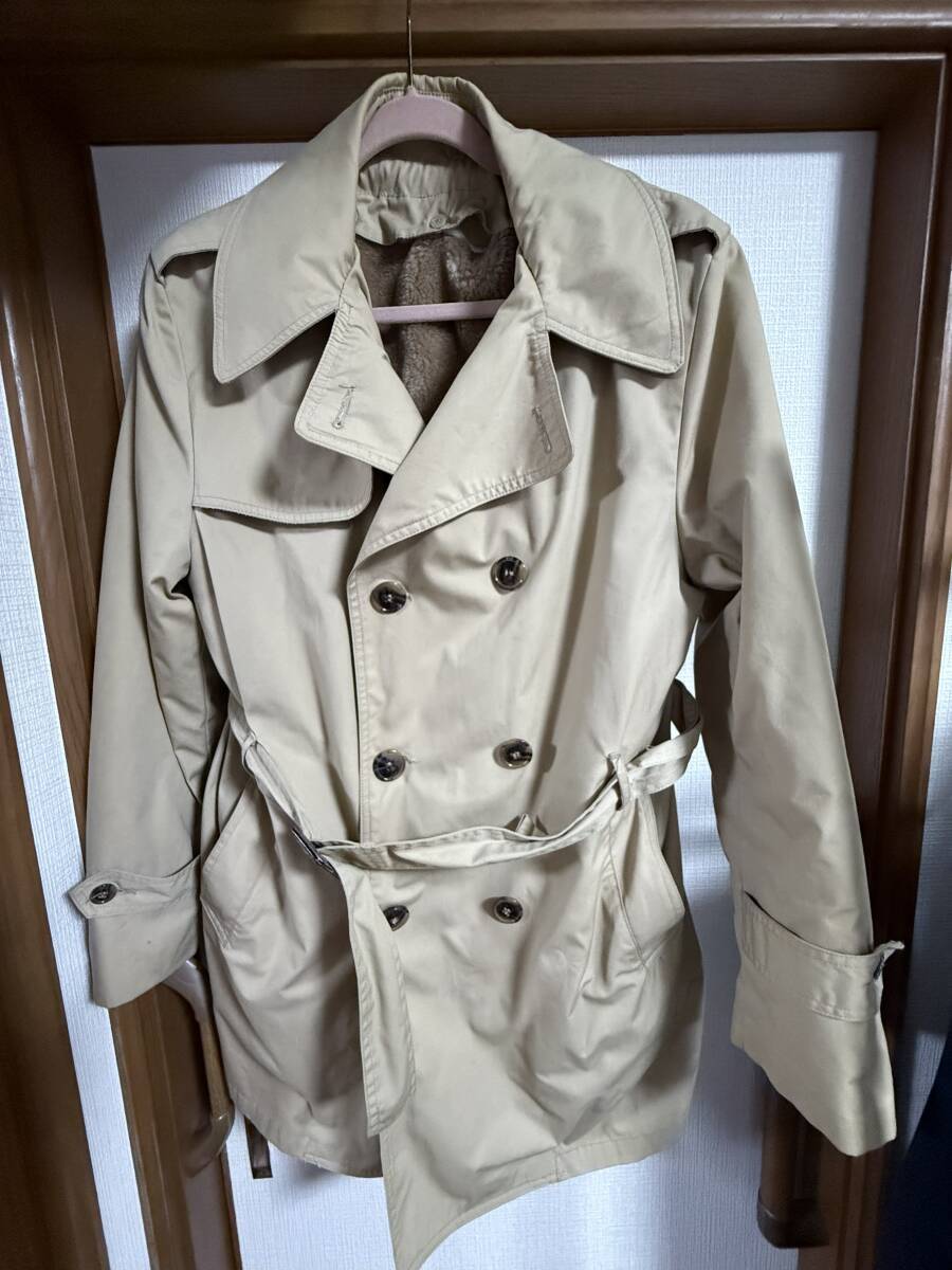 ◇ ビジネス コート トレンチコート ボア・ライナー付 メンズコート メンズ ビジネス ダブル コード ◇_画像1