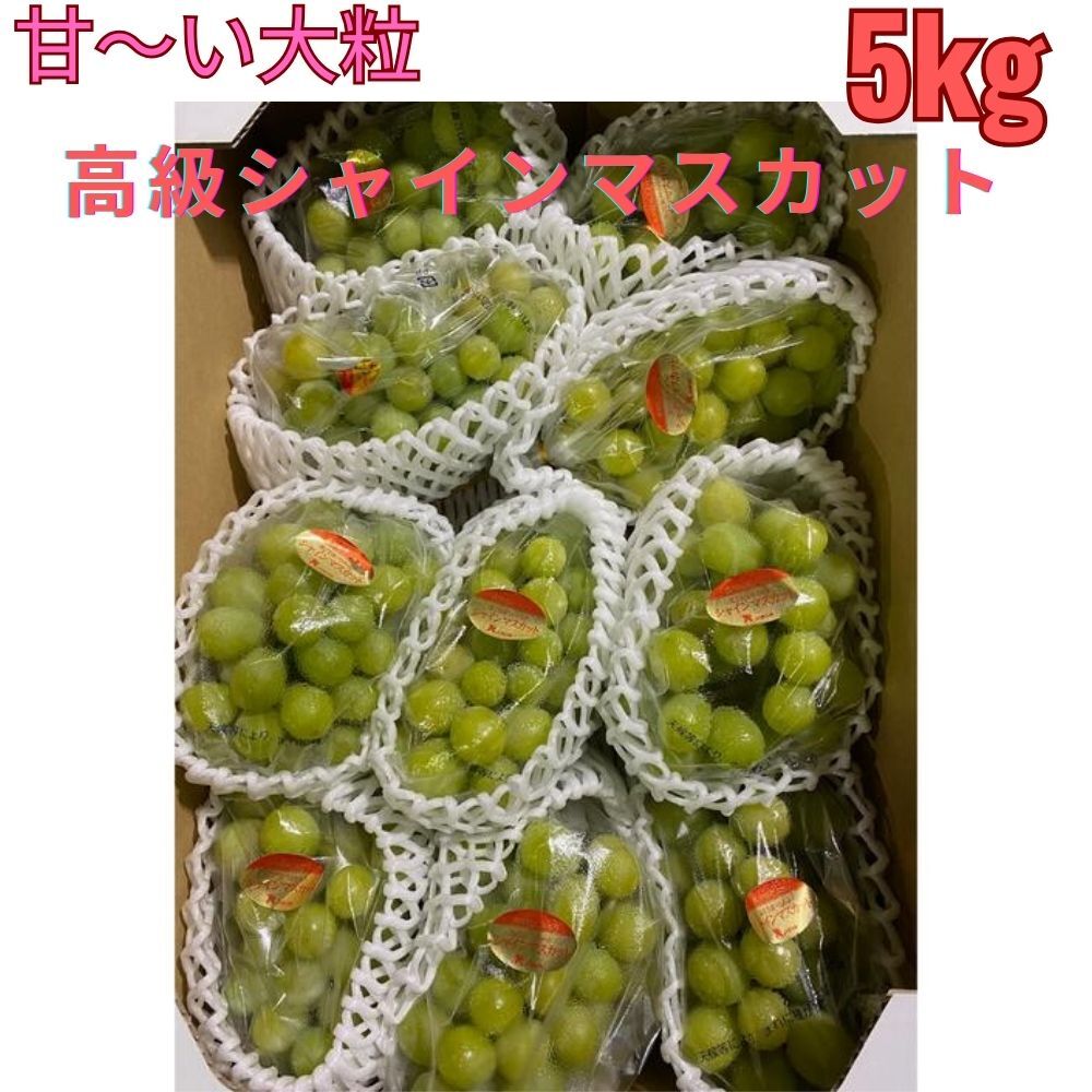 長野県産【5kg】高級シャインマスカット 7～９房　大?！靖省ぃ√嵌?0~22度】1円～送料無料!　　