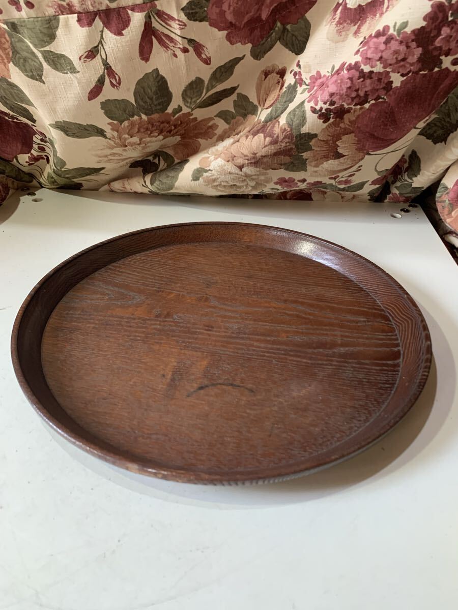 木製 欅 丸盆_画像1