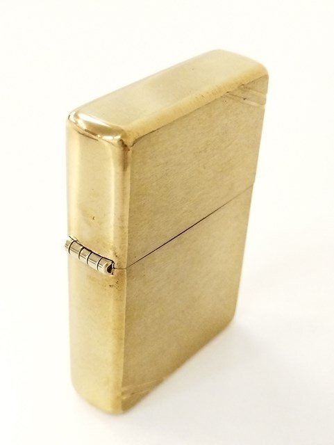 Z479a [未使用品] ZIPPOジッポー オイルライター ダイアゴナルライン 2面加工 ゴールド ’00 | Yの画像3