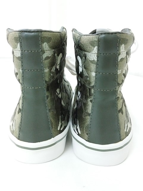 G147 [人気] lucien pellat-finet ルシアンペラフィネ ハイカットスニーカー 11 グリーン系 ドクロ 迷彩 IHF62H/IHF62F | G★_画像5