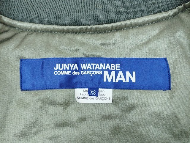 G602c [秋冬][人気] JUNYA WATANABE COMME des GARCONS MAN フライトジャケット XS カーキ WH-J029 | アウター G_画像3