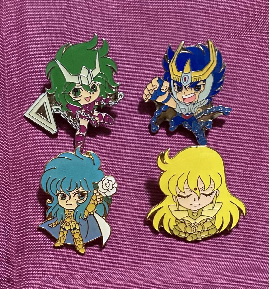 聖闘士星矢 ピンバッジコレクション 4点セット アンドロメダ 瞬 フェニックス 一輝 バルゴ シャカ ピスケス アフロディーテ 車田正美_画像1