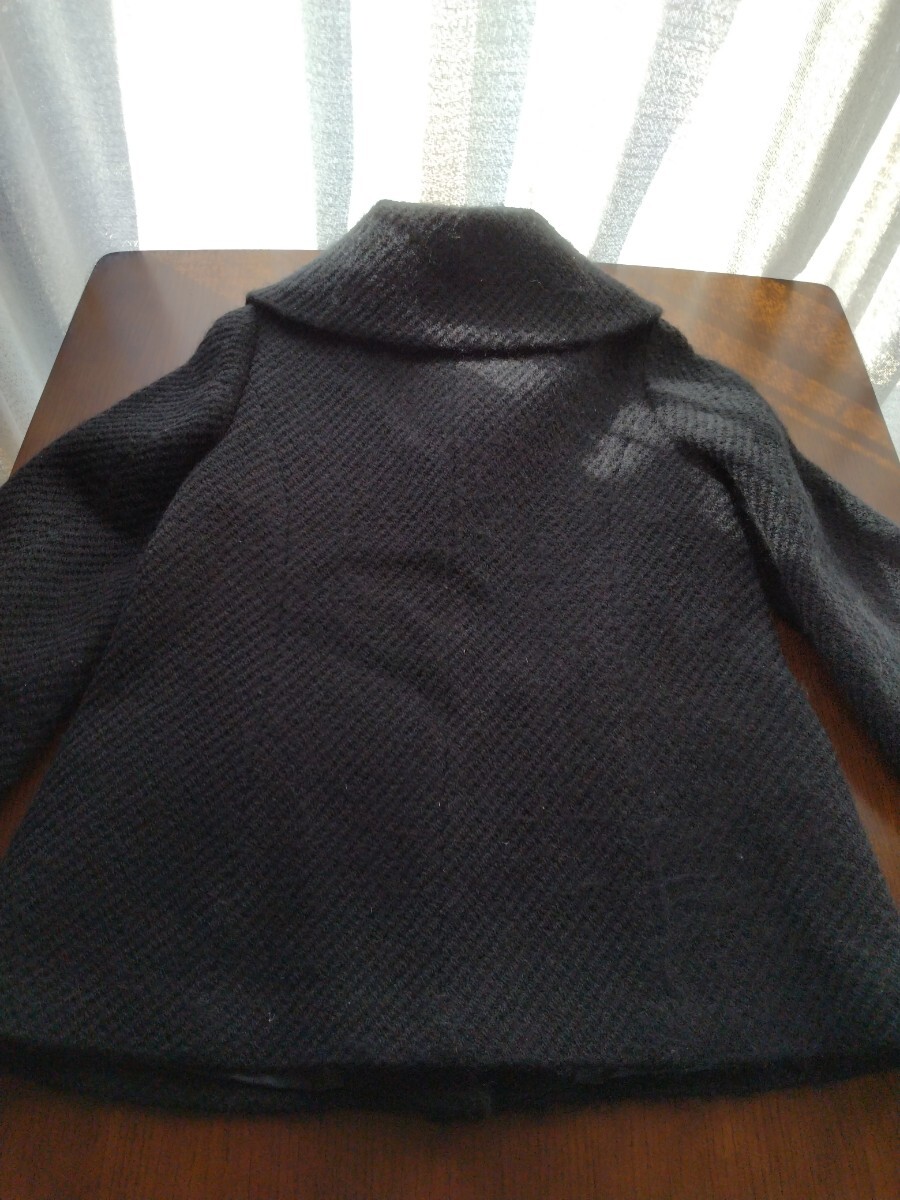 ボンメルスリー ショートコート36(S) 毛100% ブラック 黒 レディース_画像2