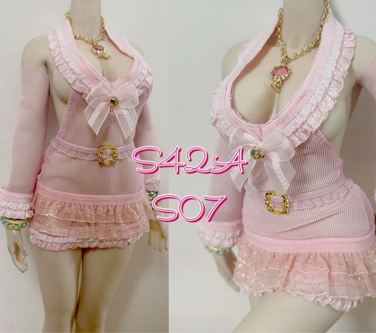 S42A、S07☆ピンク／ファイセン／コスチューム☆ワンピース4点　Mia_画像2