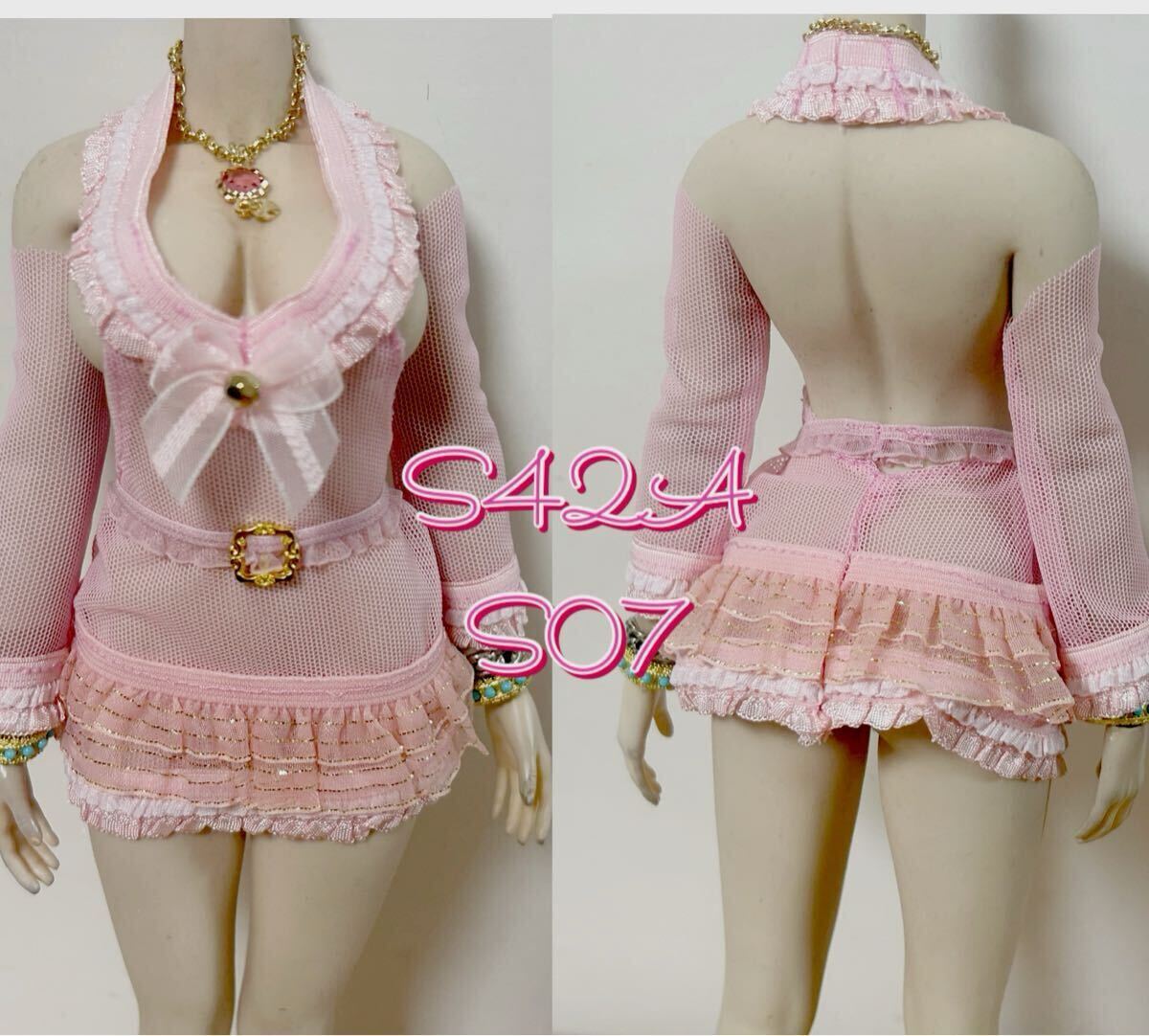 S42A、S07☆ピンク／ファイセン／コスチューム☆ワンピース4点　Mia_画像3