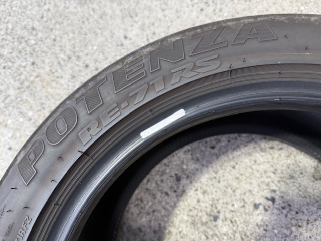 【2024年製 練習用に】205/50R15 86V BRIDGESTONE ブリヂストン POTENZA ポテンザ RE-71RS 24年製 中古品4本セット(F)_画像9