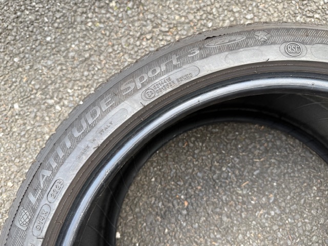 【BMW承認】275/40R20 MICHELIN ミシュラン LATITUDE Sport3 ラティチュードスポーツ3 ZP RFT ランフラットタイヤ 23年製 中古品1本(F)_画像6