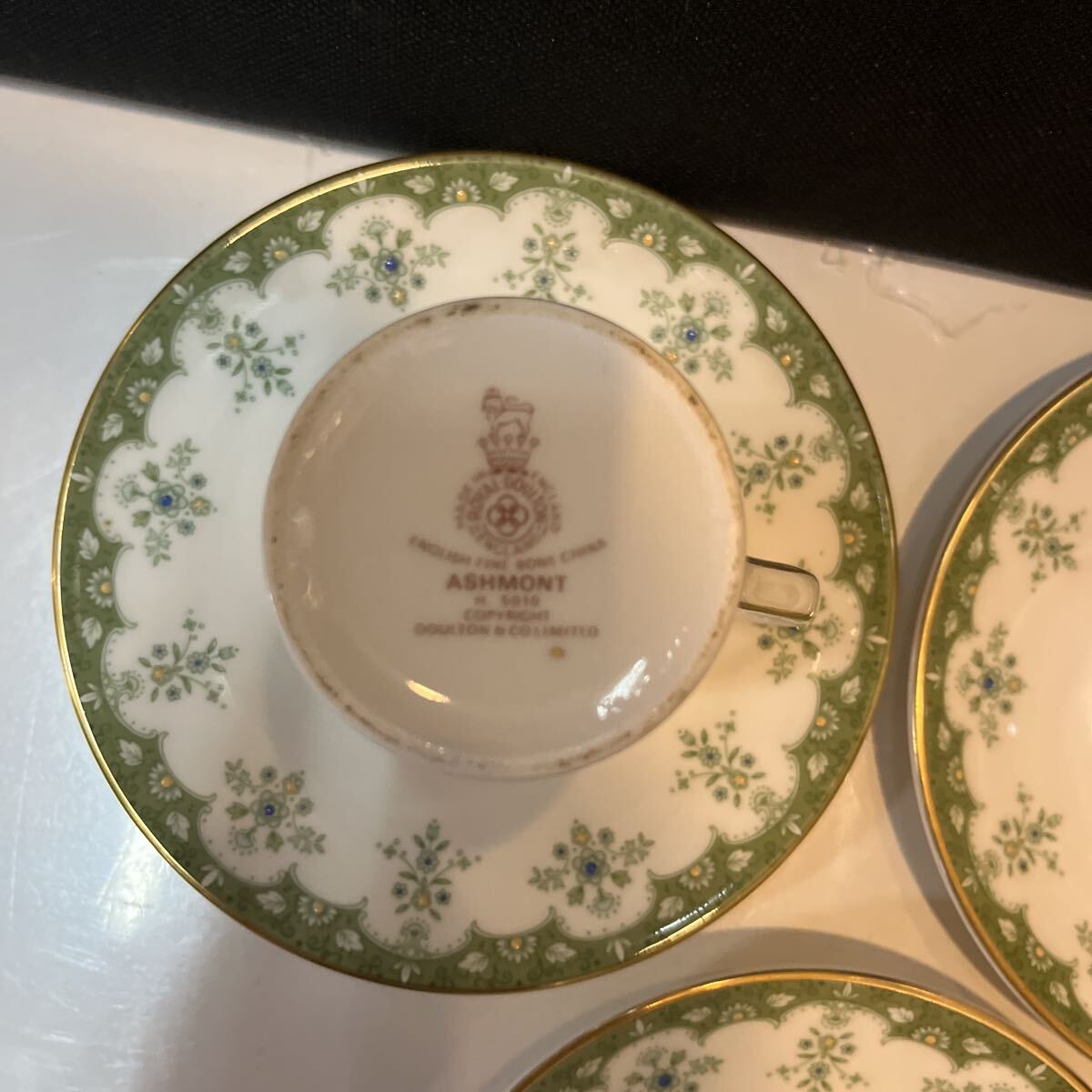◯ ROYAL DOULTON・ ロイヤルドルトン・ASHMONT・アシュモント・デミタスカップ&ソーサー・3客セット_画像6