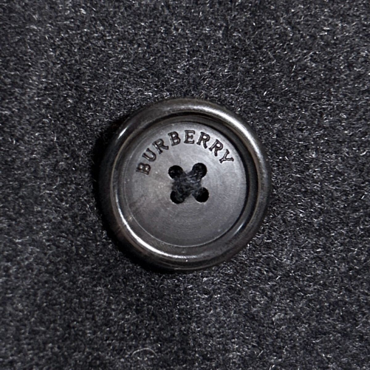 【カシミヤ100%】BURBERRY LONDON バーバリーロンドン ステンカラーコート ロングコート 日本製 チャコール L_画像8