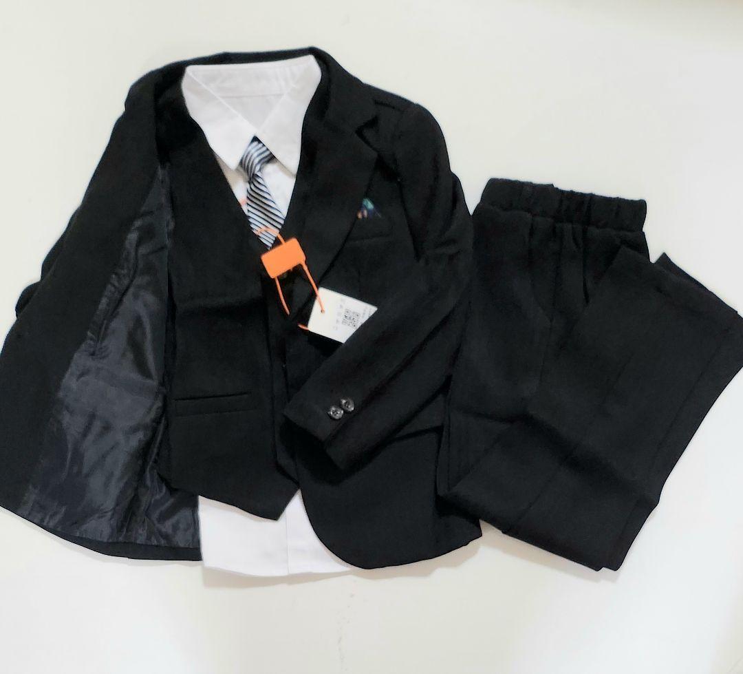 【新品】 スーツ 七五三 男の子 入学式 卒業式 卒園 パーティ 110 黒_画像7