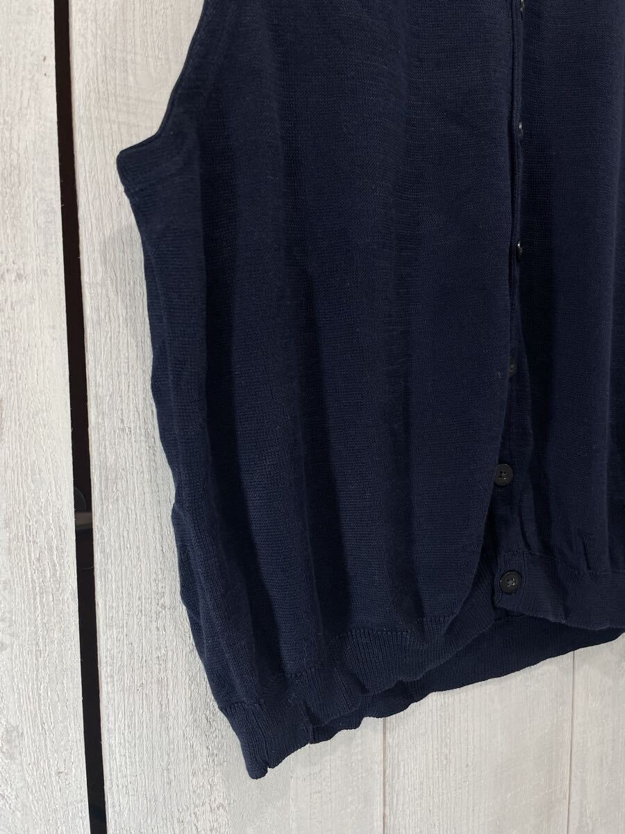 EddieBauer エディーバウアー　コットンニット　ベスト　ニットベスト　メンズXL 紺系　良品綺麗_画像6