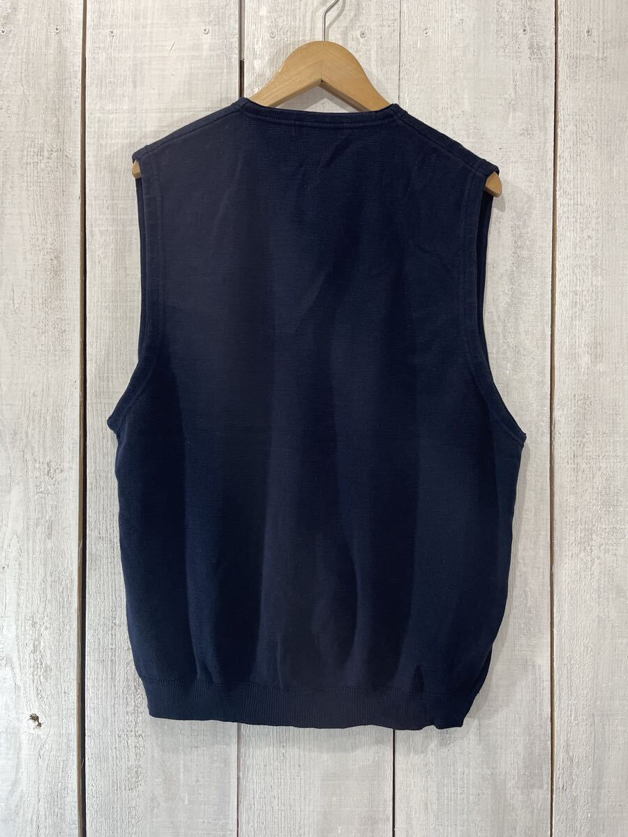 EddieBauer エディーバウアー　コットンニット　ベスト　ニットベスト　メンズXL 紺系　良品綺麗_画像8