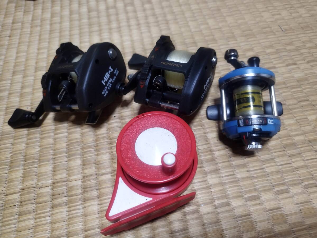 ベイトビンテージメイン釣りリールリョービCX-1ダイワエースオリムピックホライゾン落とし込み太鼓リールリョービチヌキャッチャーミニ50_画像6