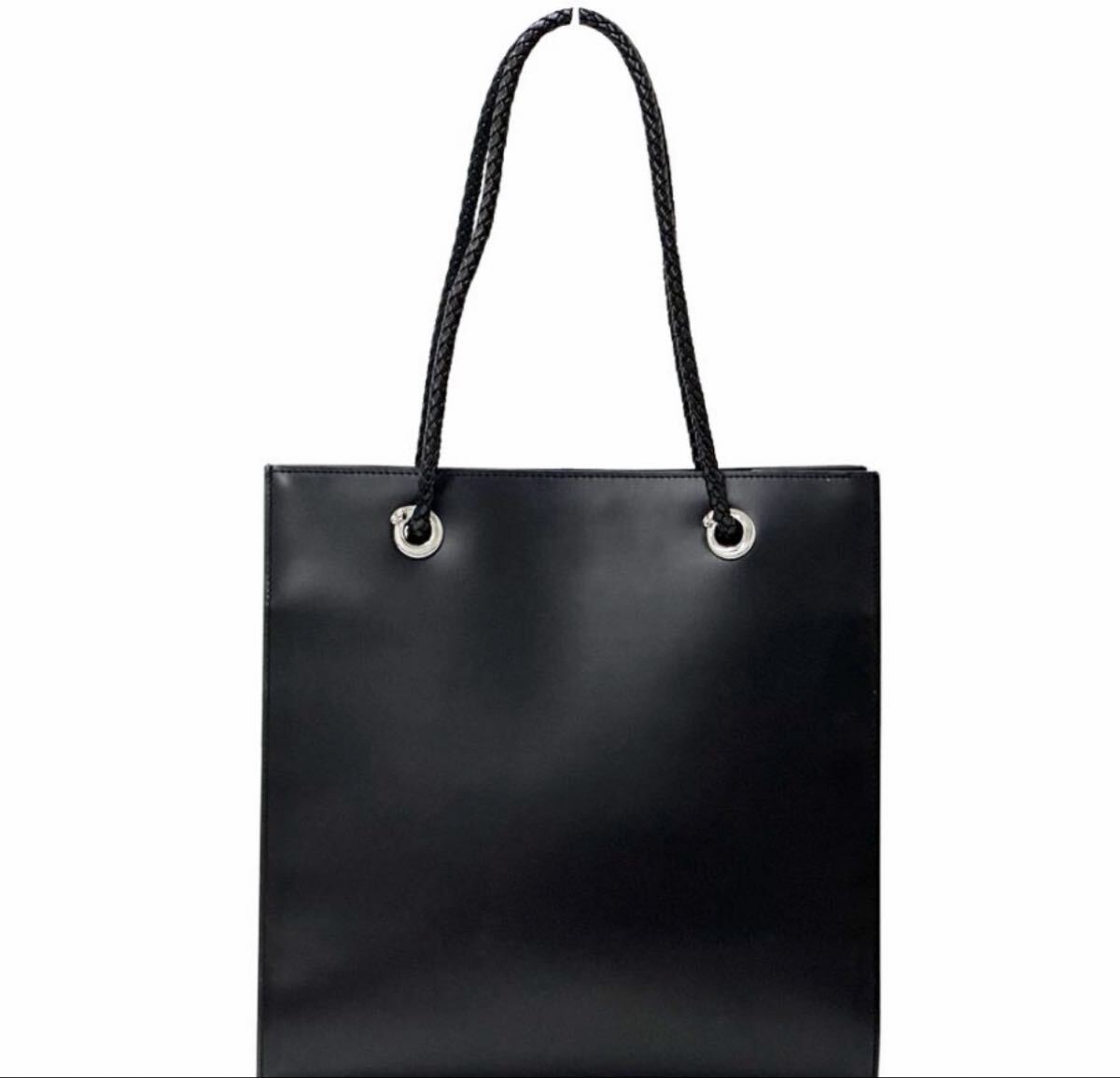 【極美品・AB品】Cartier カルティエ トートバッグ パンテール柄内装 ブラックレザー レアモデル 赤箱付き 現状品 プレミアム_画像2