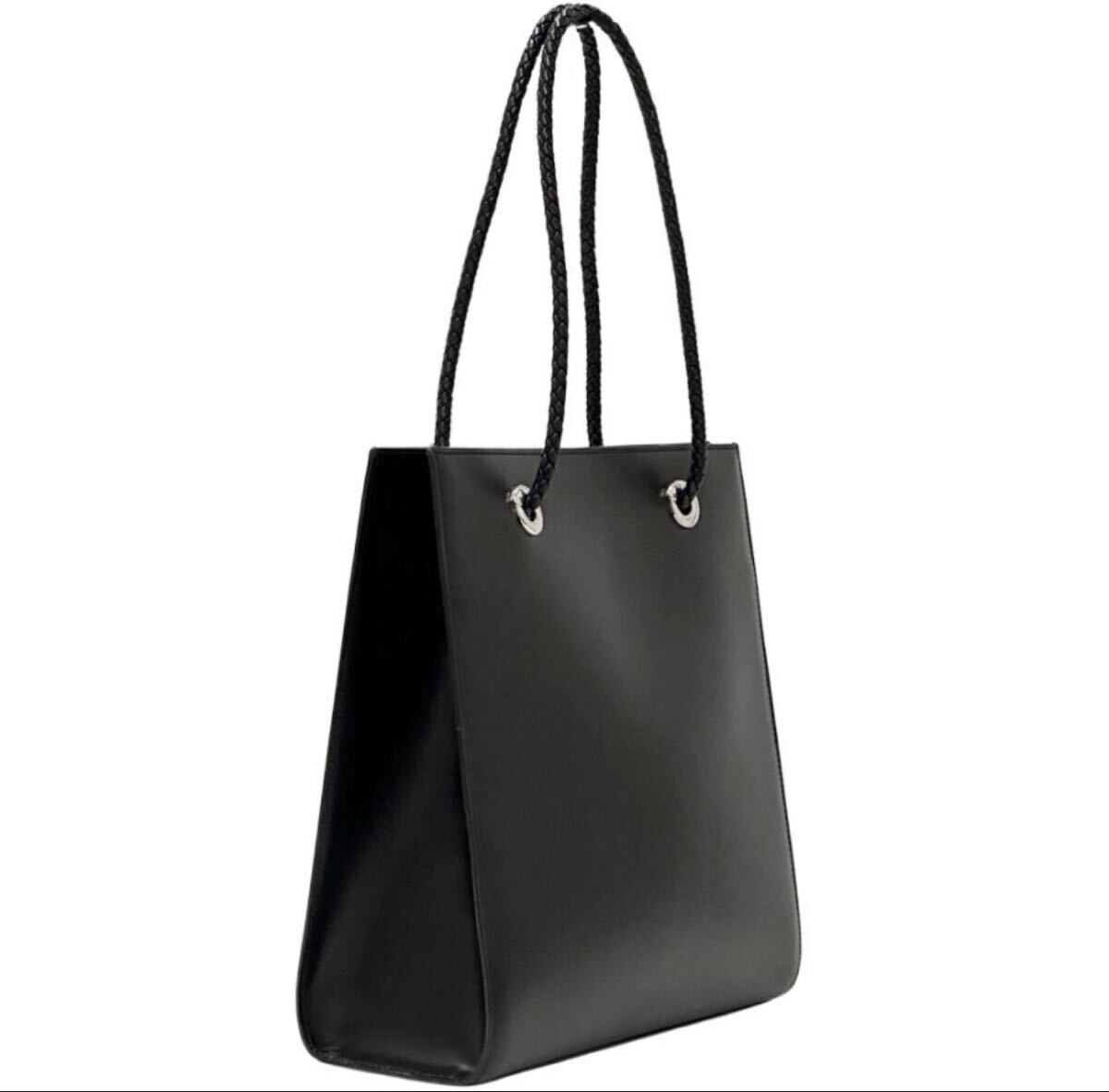 【極美品・AB品】Cartier カルティエ トートバッグ パンテール柄内装 ブラックレザー レアモデル 赤箱付き 現状品 プレミアム_画像3