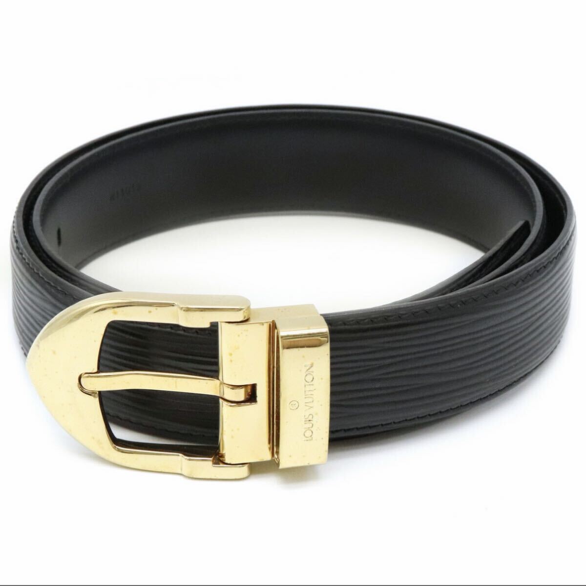 【極美品】LOUIS VUITTON ルイ・ヴィトン ベルト サンチュール クラシック エピレザー ブラック×ゴールド金具 CT0925 現状品 プレミアム_画像1