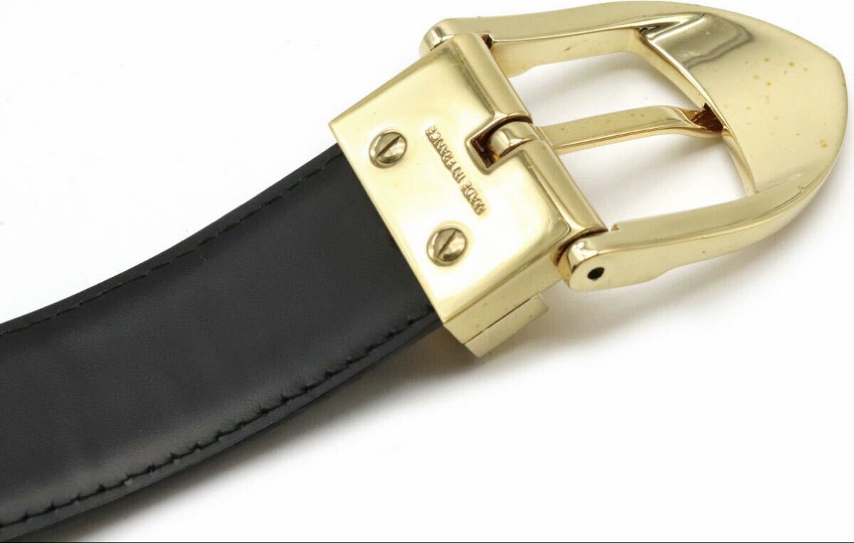 【極美品】LOUIS VUITTON ルイ・ヴィトン ベルト サンチュール クラシック エピレザー ブラック×ゴールド金具 CT0925 現状品 プレミアム_画像4