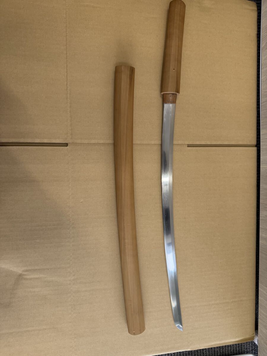 【美品】登録証付き わきざし（脇差）長さ約52.8cm／白鞘入り／大阪府教育委員会 登録証付／刀剣類 現状品 プレミアム_画像2