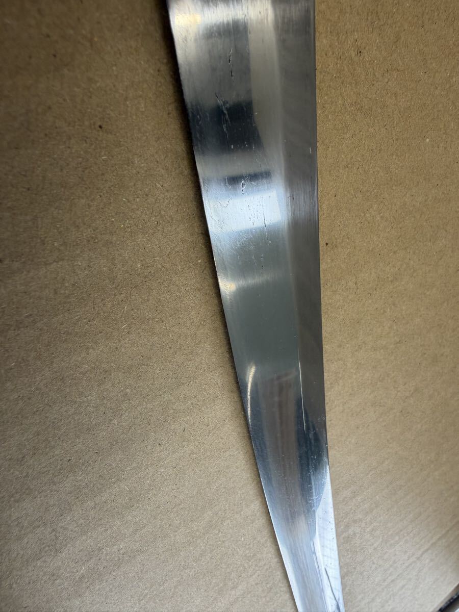 【美品】登録証付き わきざし（脇差）長さ約52.8cm／白鞘入り／大阪府教育委員会 登録証付／刀剣類 現状品 プレミアム_画像5